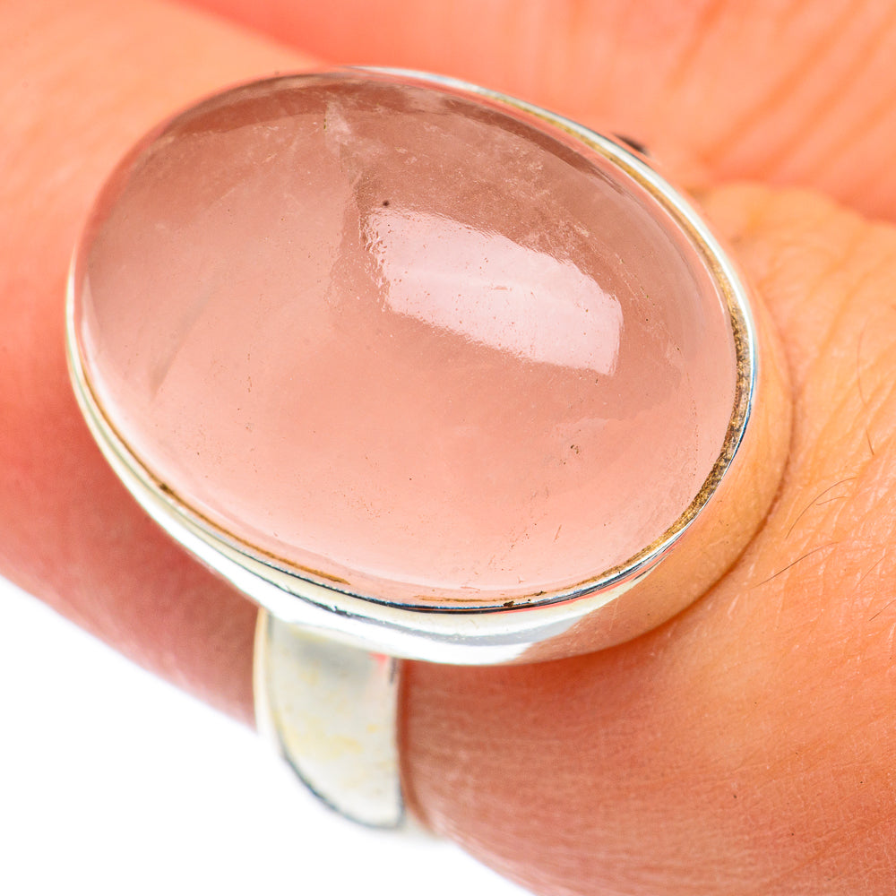 Rose Quartz Rings handcrafted by Anasilvercos - RING68858