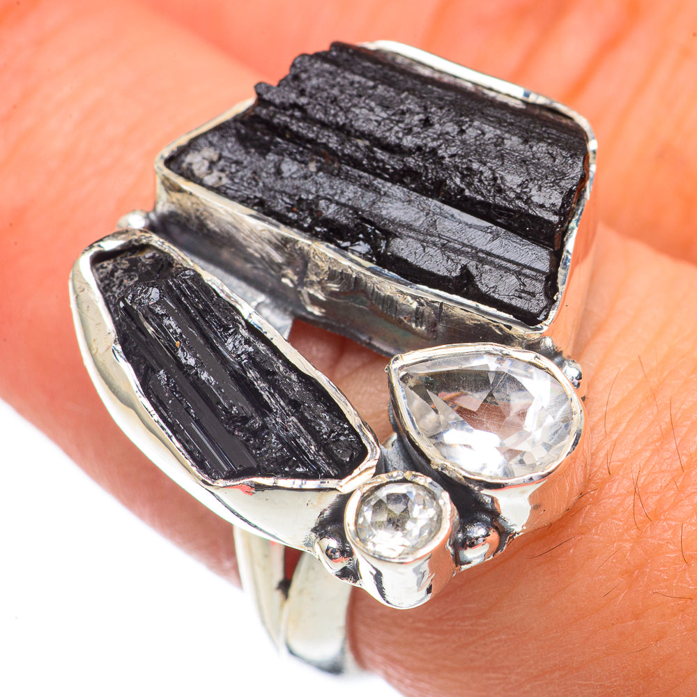 Black Tourmaline Rings handcrafted by Anasilvercos - RING68863