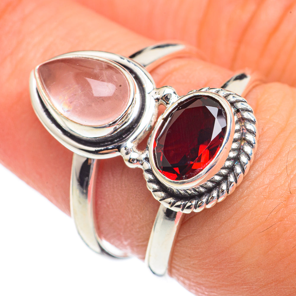 Rose Quartz Rings handcrafted by Anasilvercos - RING68870