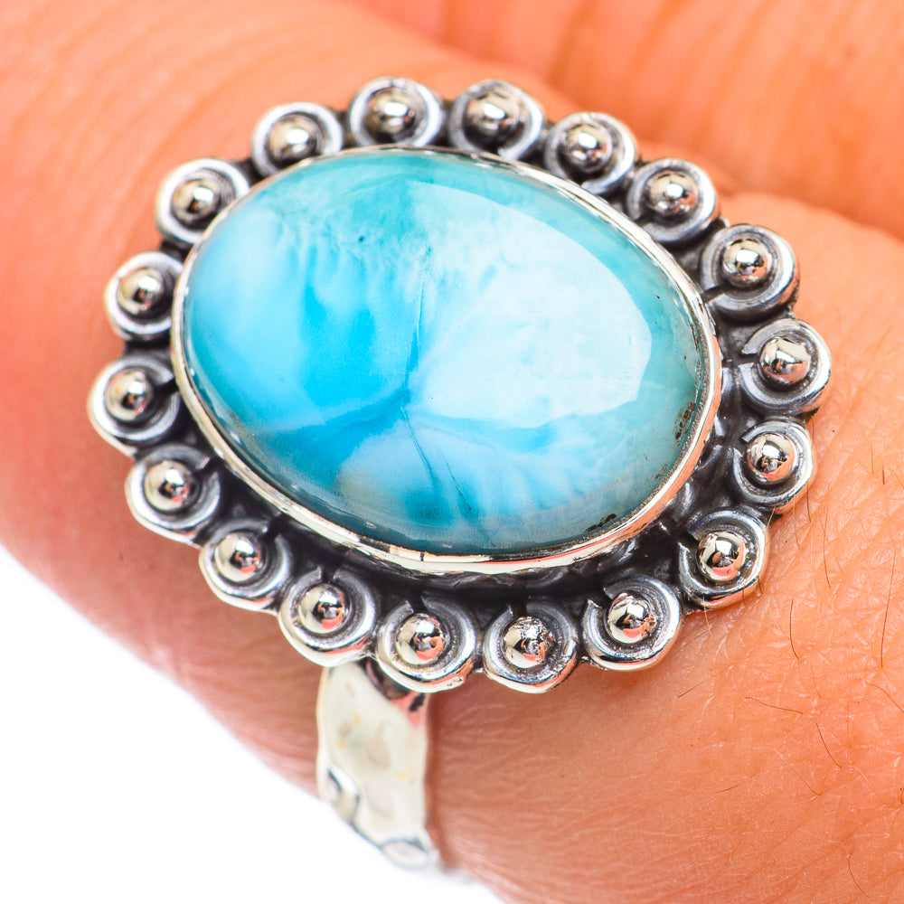 Larimar Rings handcrafted by Anasilvercos - RING68875
