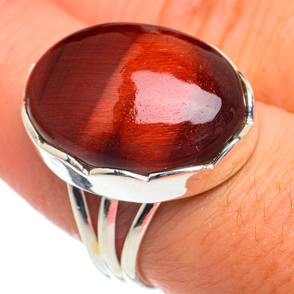 Red Tiger Eye Rings handcrafted by Anasilvercos - RING68881