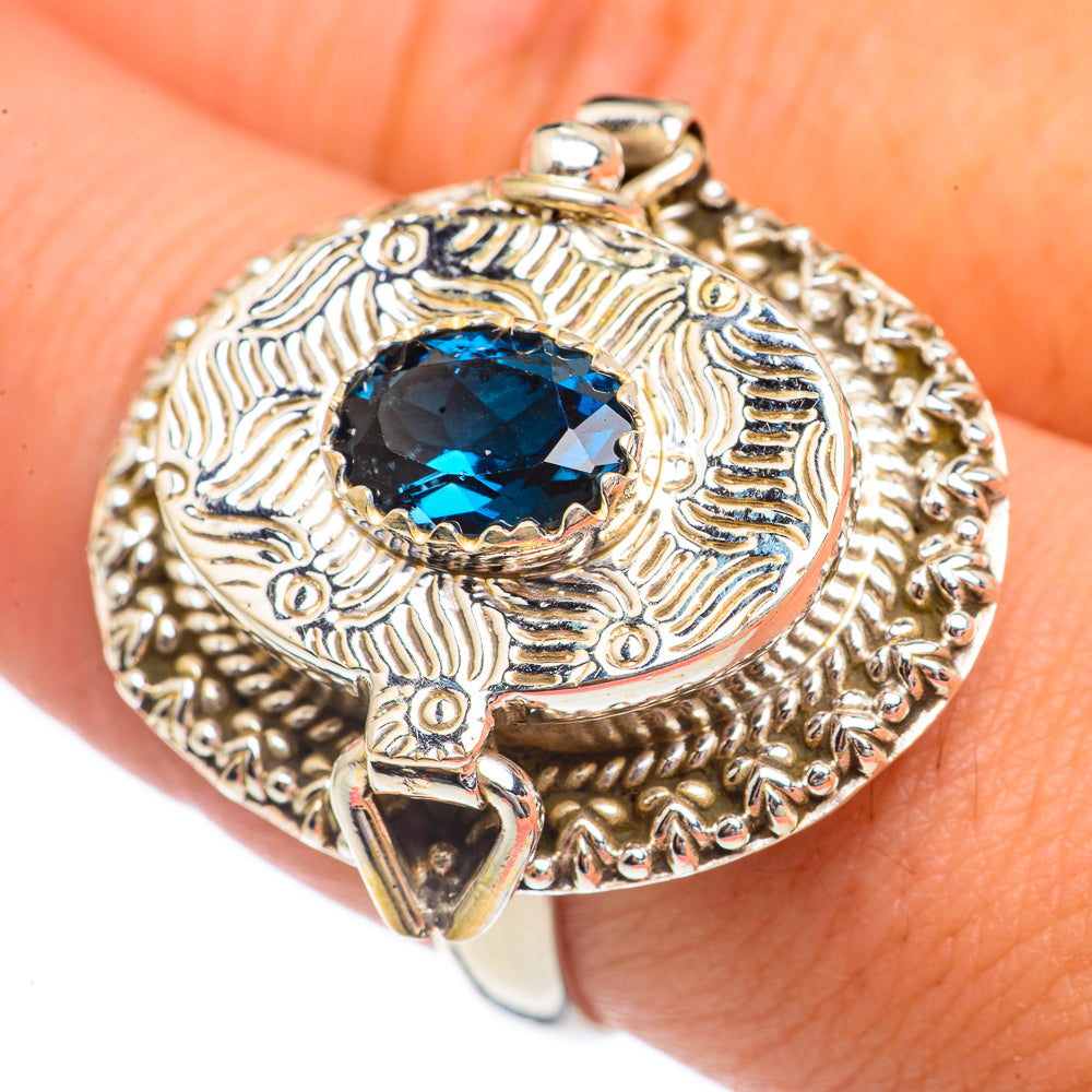 Londan Blue Topaz Rings handcrafted by Anasilvercos - RING68929