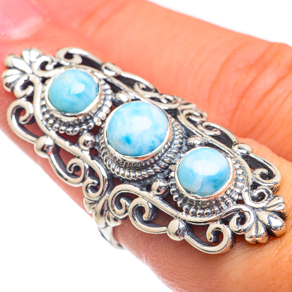 Larimar Rings handcrafted by Anasilvercos - RING68931
