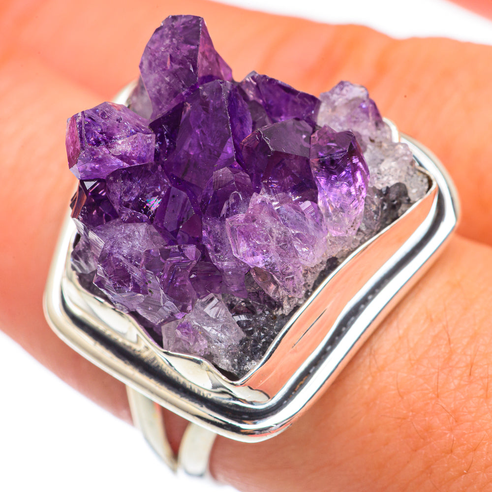 Amethyst Crystal Rings handcrafted by Anasilvercos - RING68942