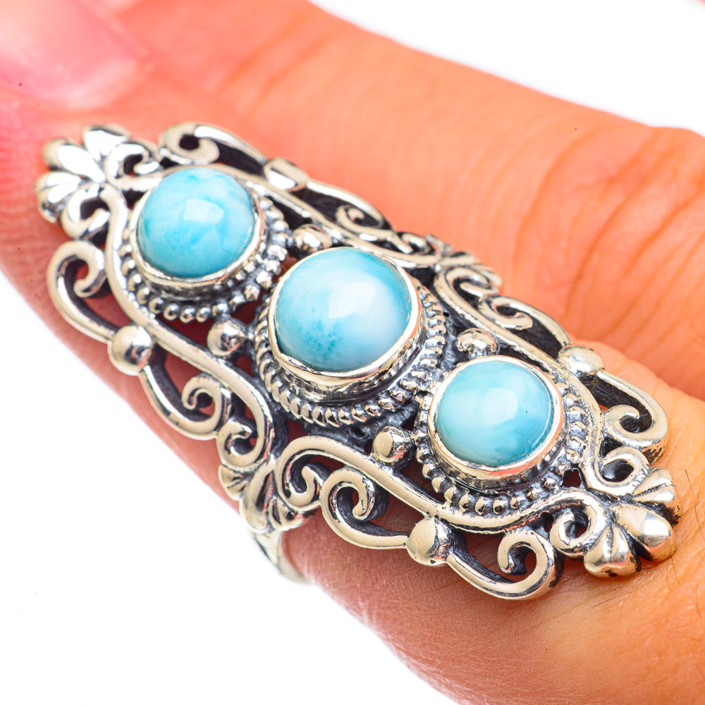 Larimar Rings handcrafted by Anasilvercos - RING68959