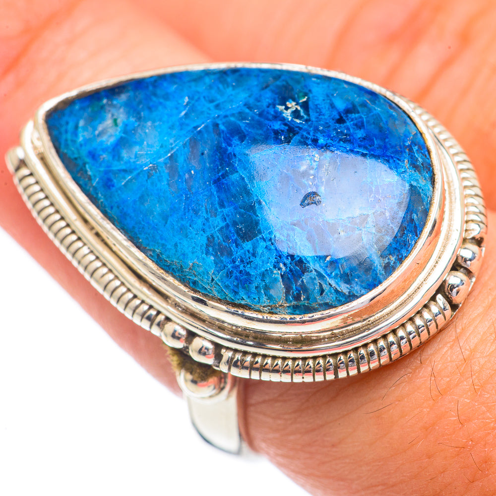 Chrysocolla In Quartz Rings handcrafted by Anasilvercos - RING68960