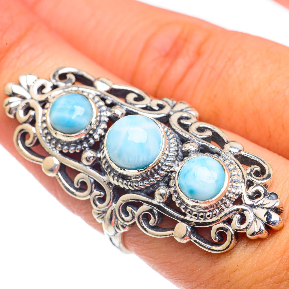 Larimar Rings handcrafted by Anasilvercos - RING68982