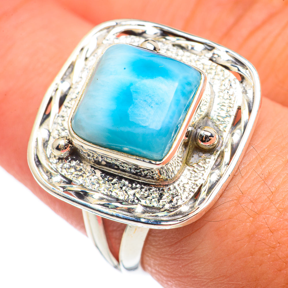 Larimar Rings handcrafted by Anasilvercos - RING68985