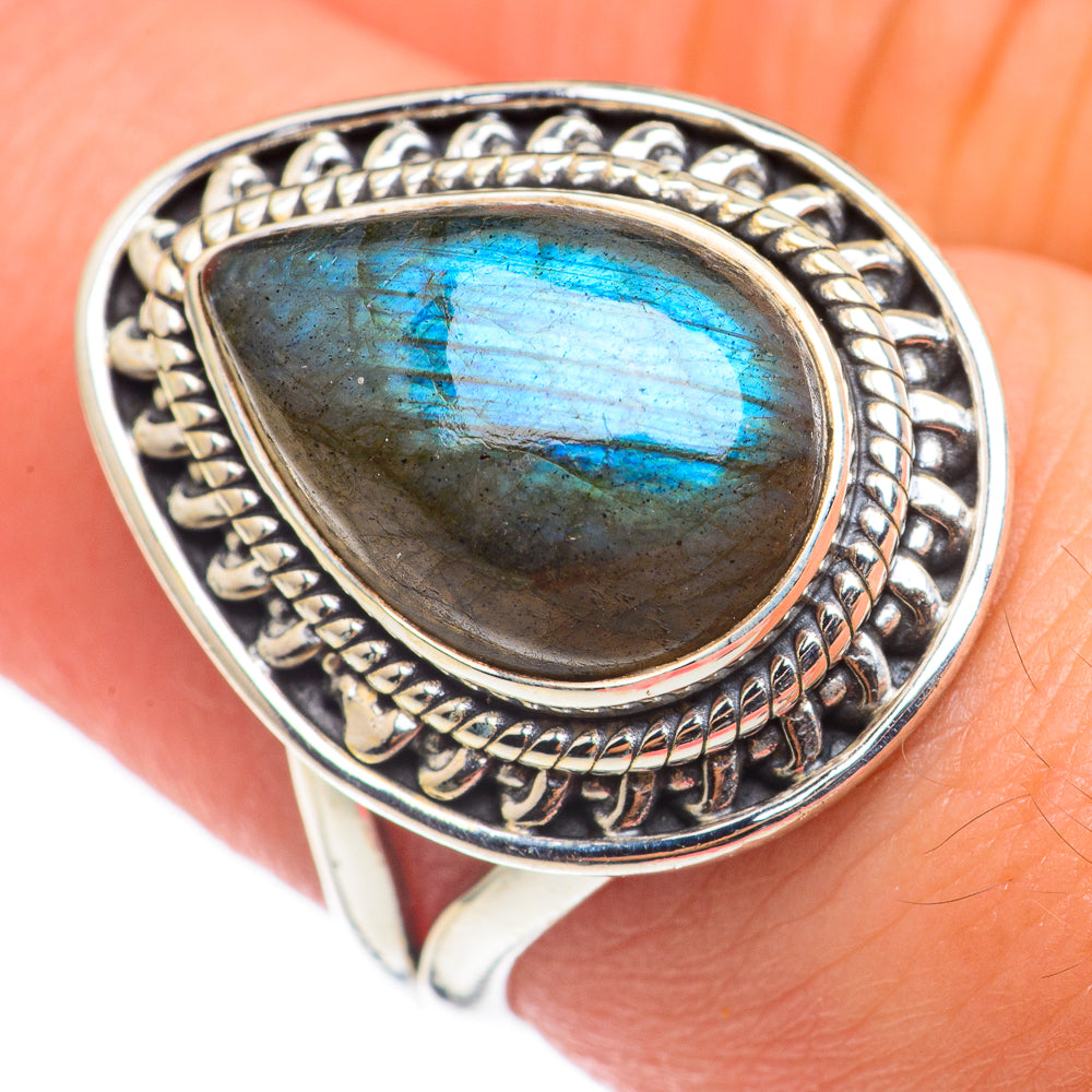 Labradorite Rings handcrafted by Anasilvercos - RING68986