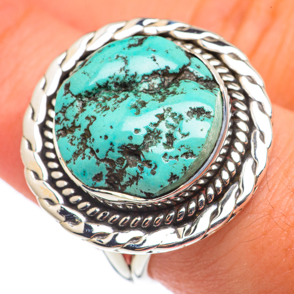 Tibetan Turquoise Rings handcrafted by Anasilvercos - RING68992