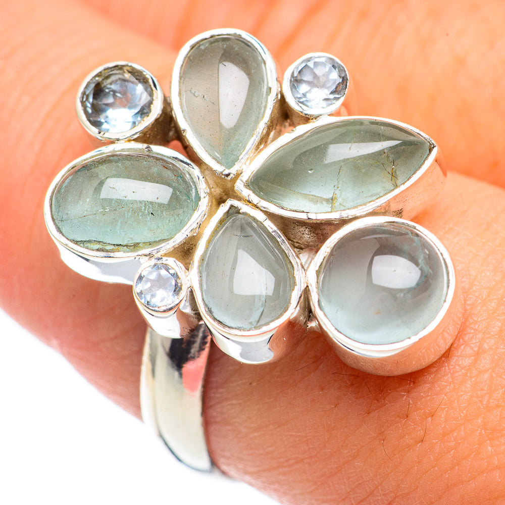 Aquamarine, Blue Topaz Rings handcrafted by Anasilvercos - RING69060