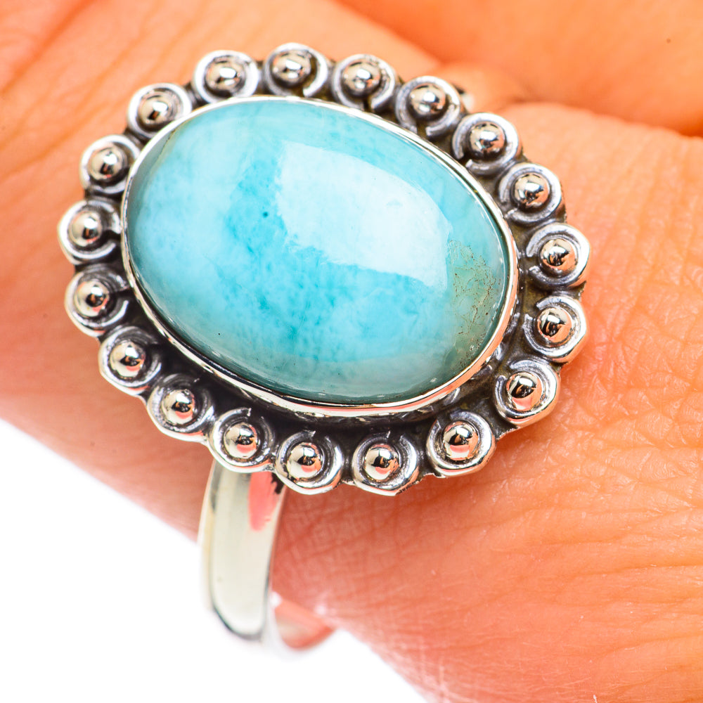 Larimar Rings handcrafted by Anasilvercos - RING69065