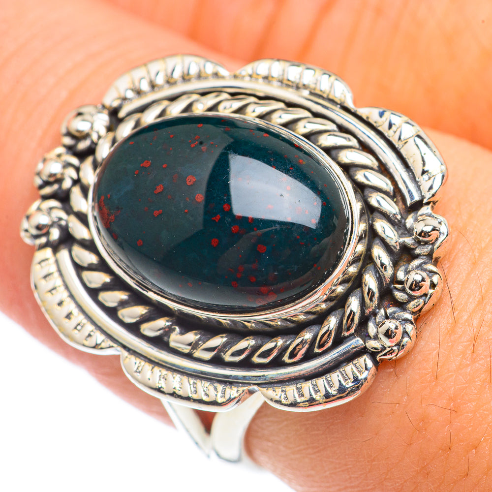 Bloodstone Rings handcrafted by Anasilvercos - RING69068