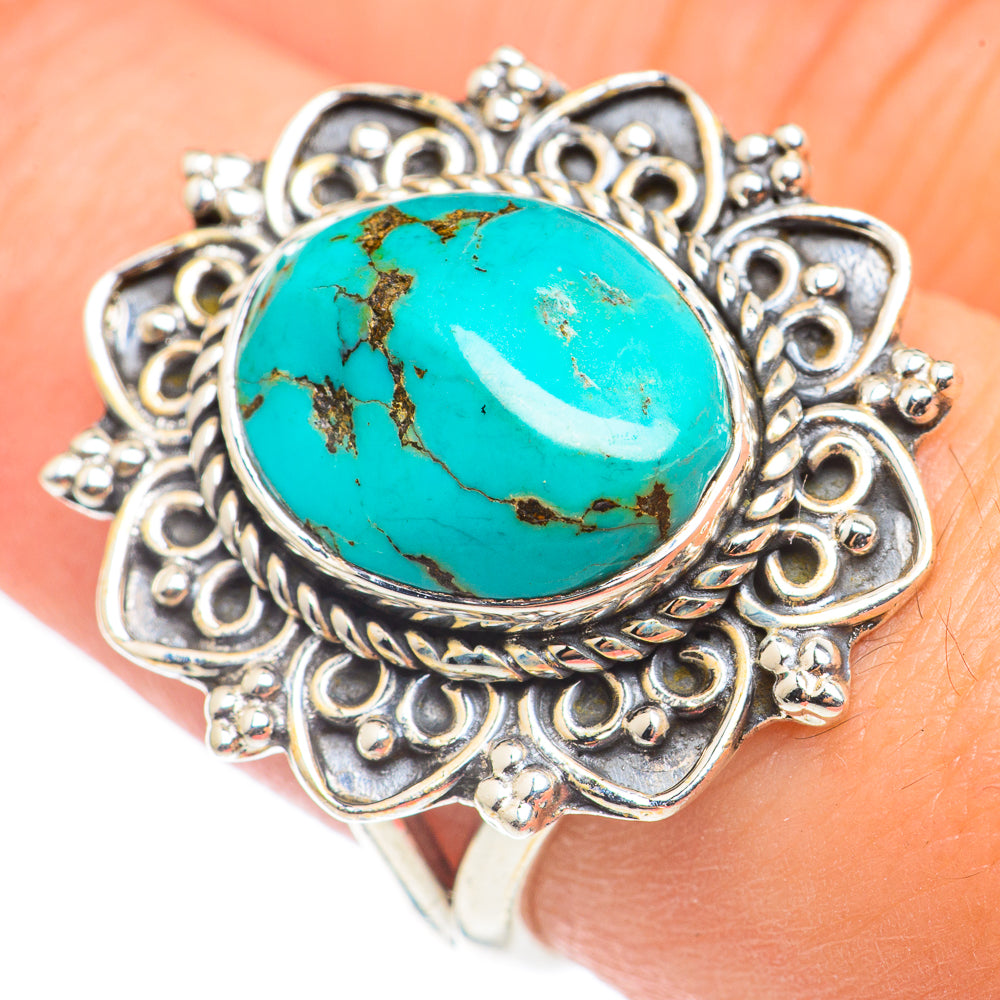 Tibetan Turquoise Rings handcrafted by Anasilvercos - RING69100