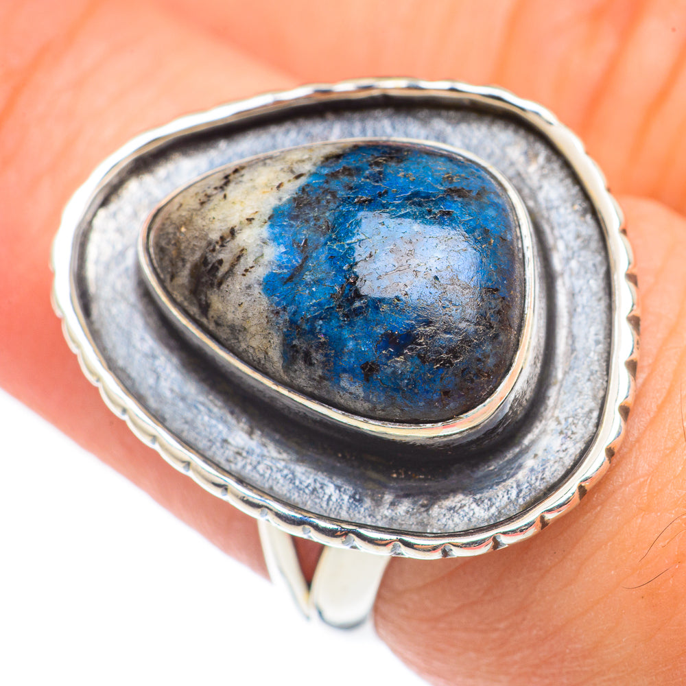 K2 Blue Azurite Rings handcrafted by Anasilvercos - RING69103