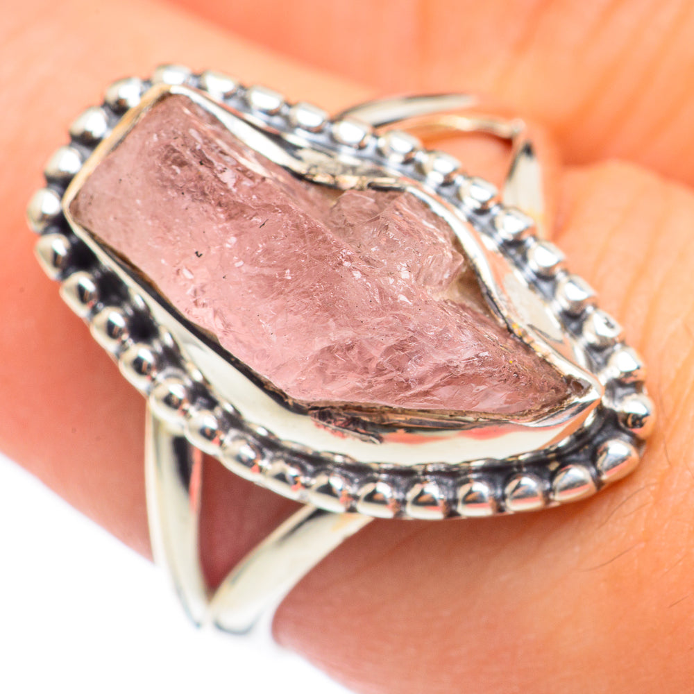 Rose Quartz Rings handcrafted by Anasilvercos - RING69114