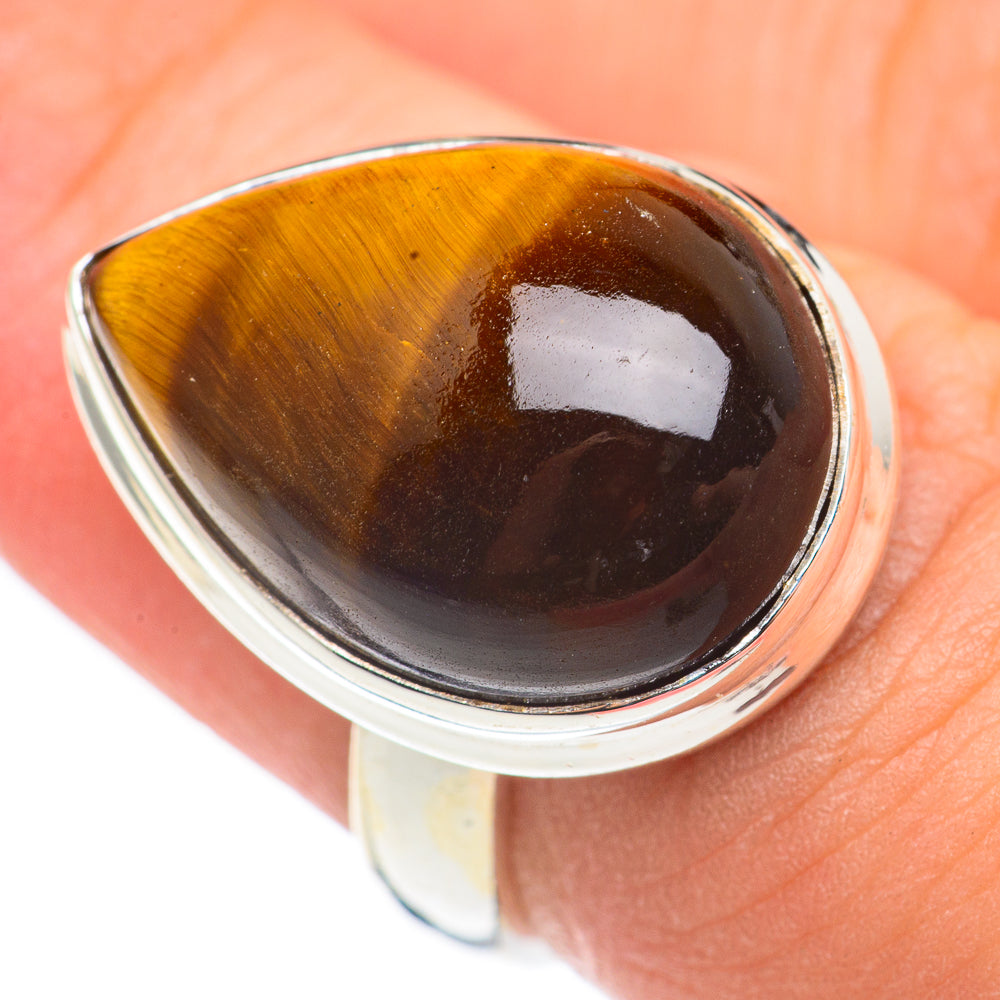 Tiger Eye Rings handcrafted by Anasilvercos - RING69137