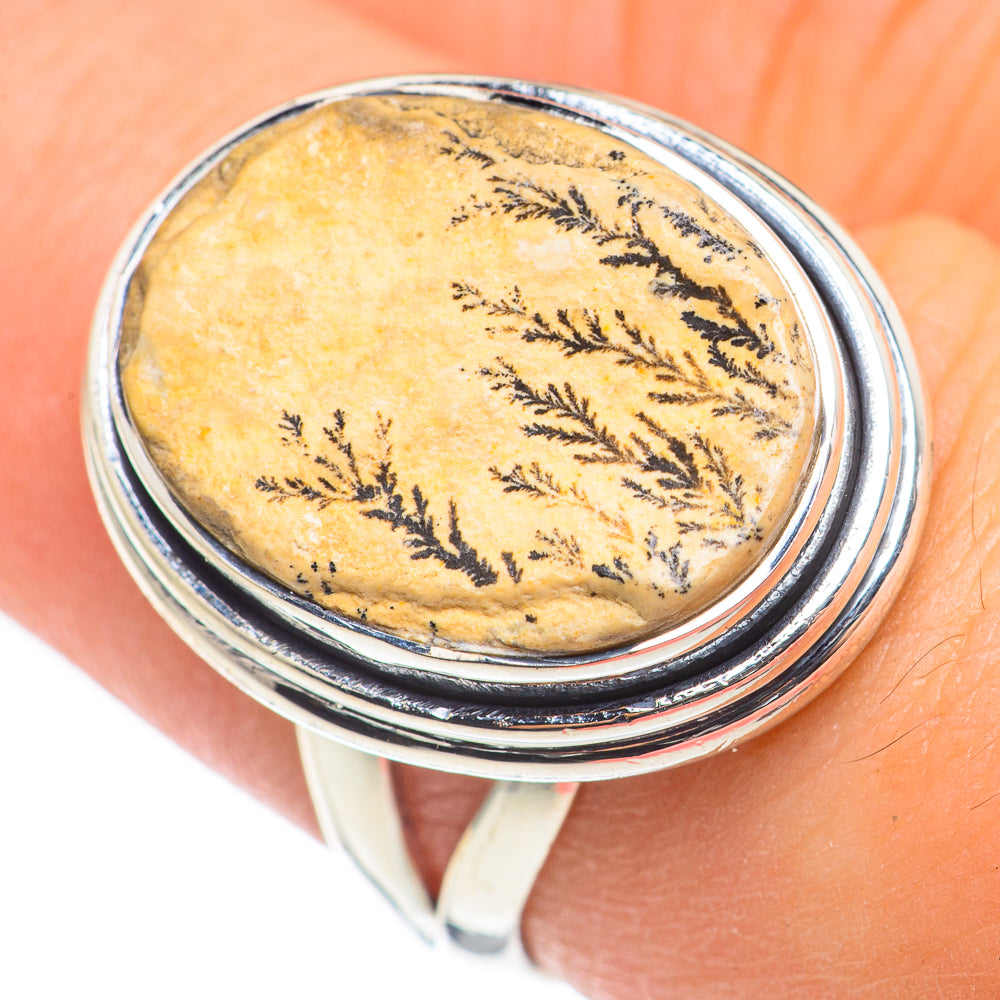 Germany Psilomelane Dendrite Rings handcrafted by Anasilvercos - RING69139