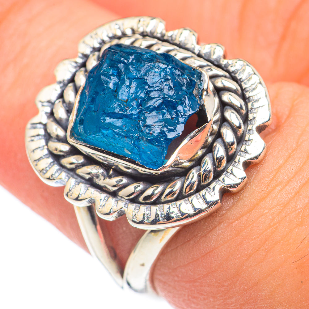 Blue Fluorite Rings handcrafted by Anasilvercos - RING69166