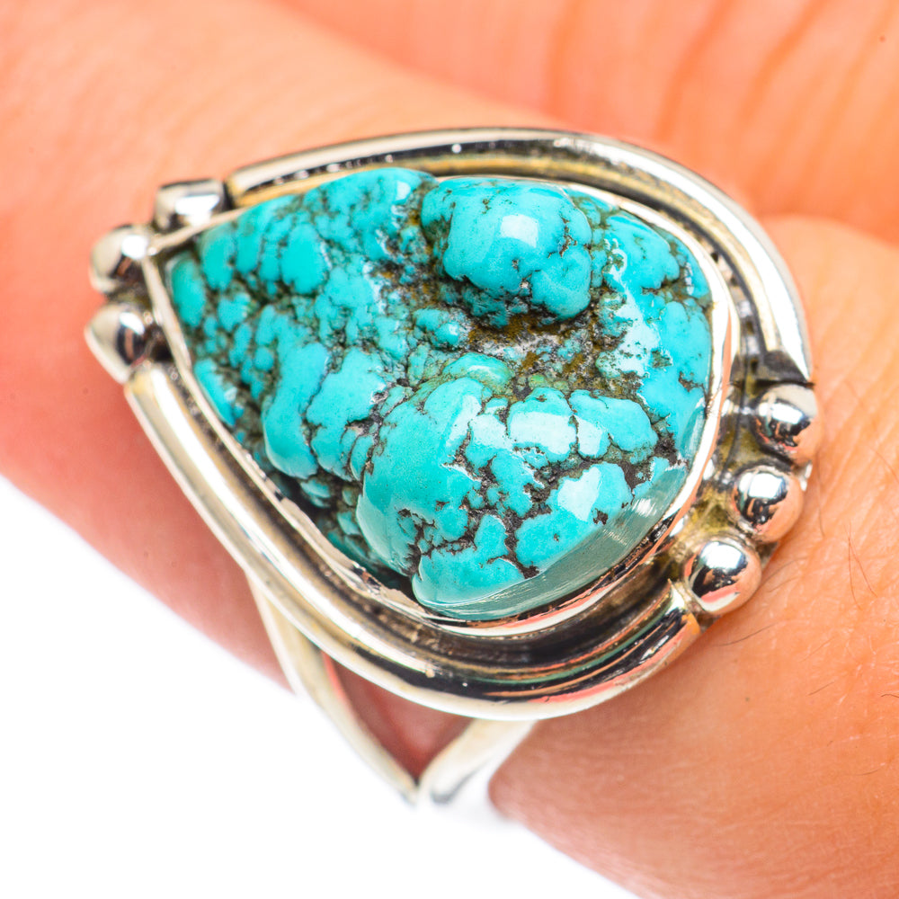 Tibetan Turquoise Rings handcrafted by Anasilvercos - RING69168