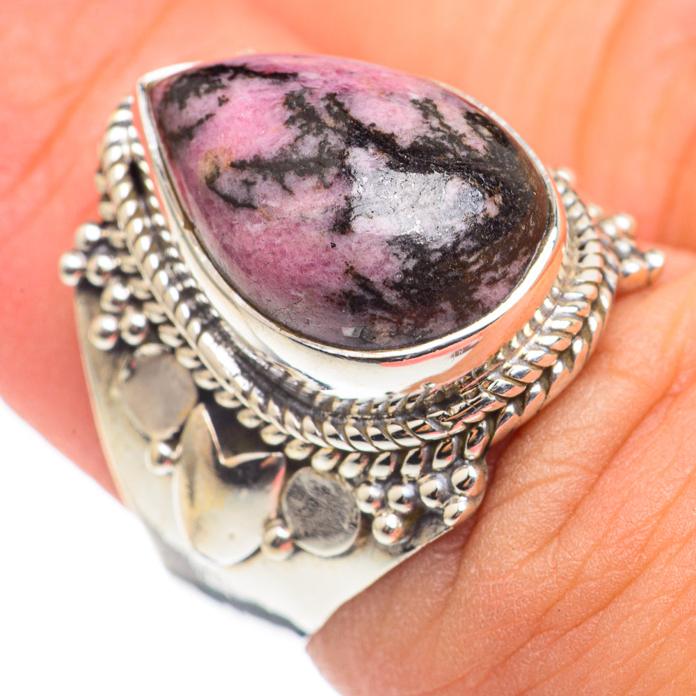 Rhodonite Rings handcrafted by Anasilvercos - RING69182