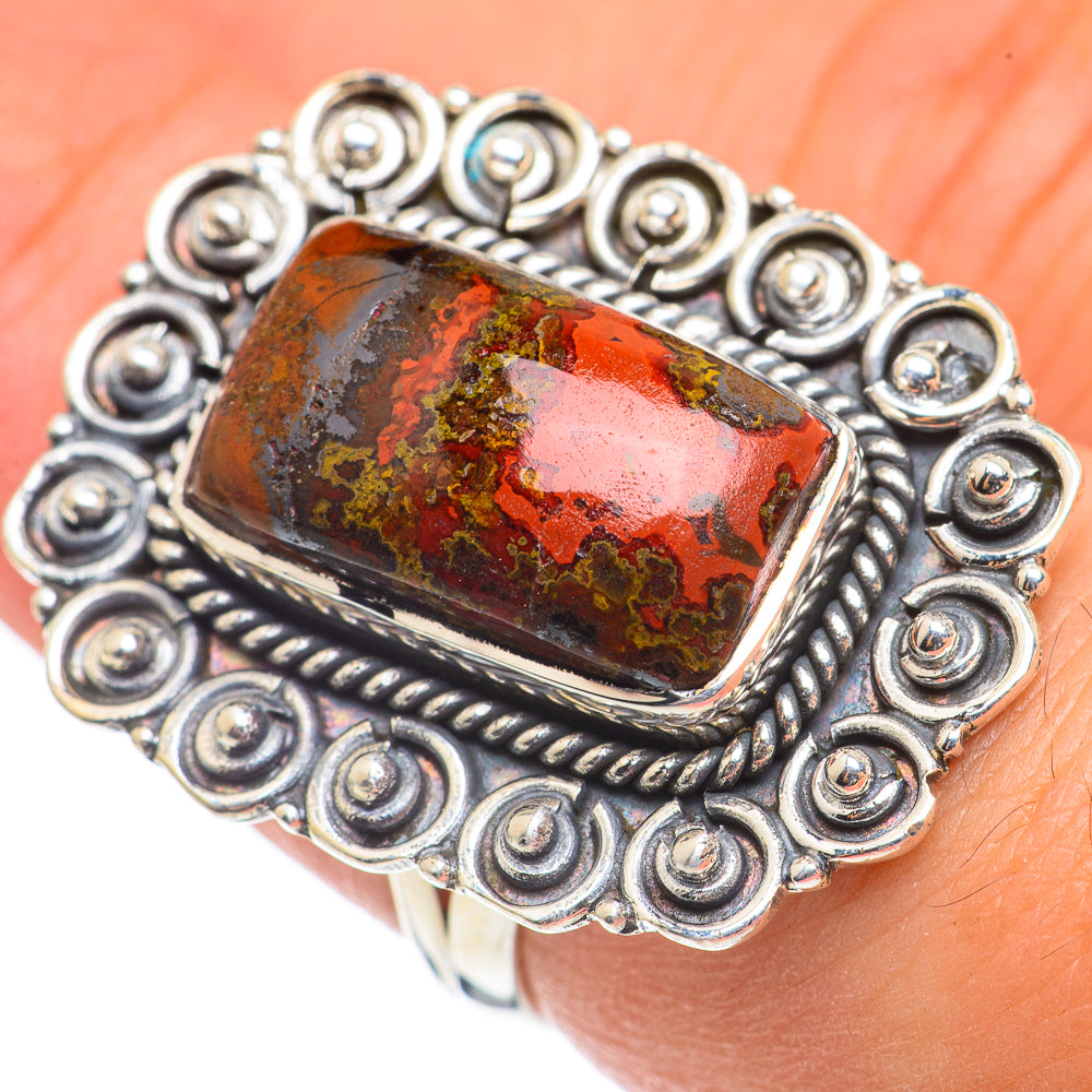 Mahogany Obsidian Rings handcrafted by Anasilvercos - RING69205