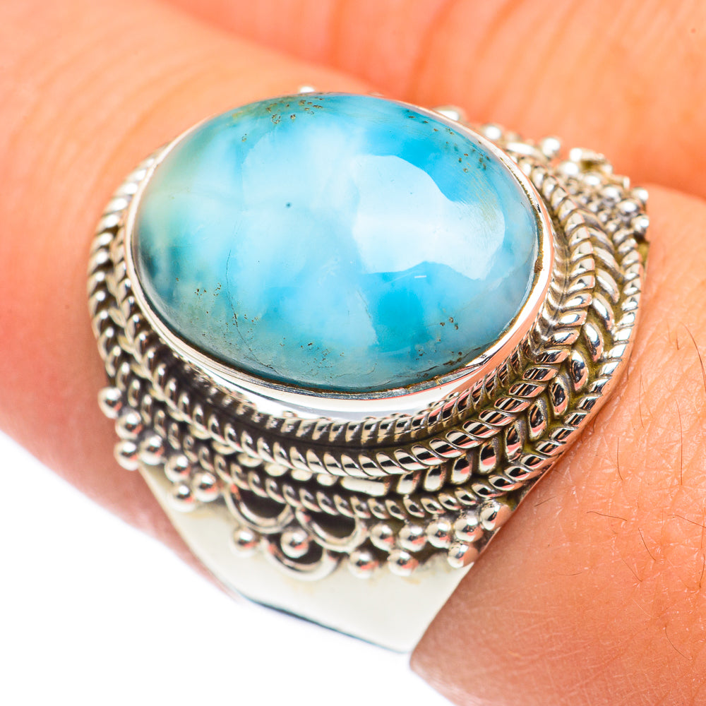 Larimar Rings handcrafted by Anasilvercos - RING69231