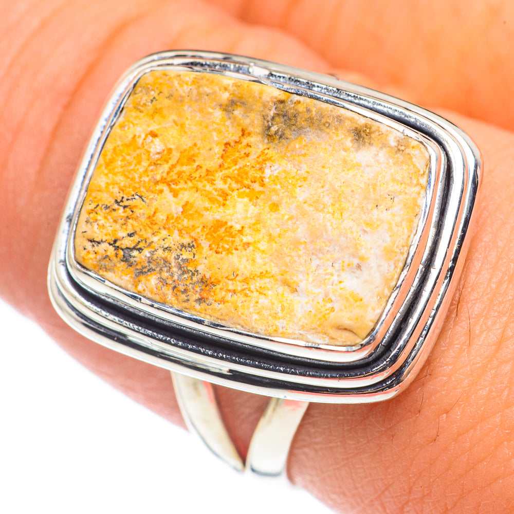 Germany Psilomelane Dendrite Rings handcrafted by Anasilvercos - RING69237