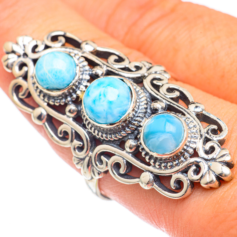Larimar Rings handcrafted by Anasilvercos - RING69262