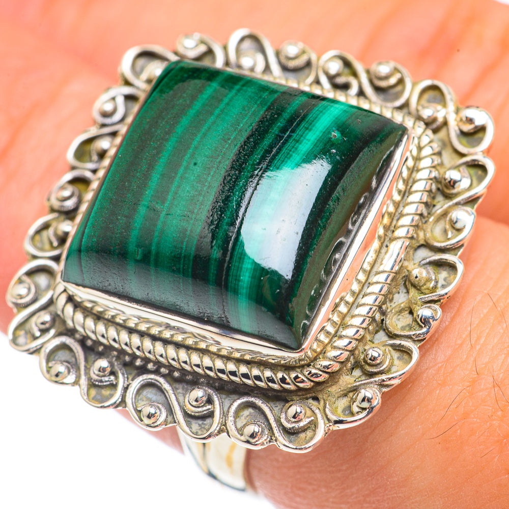 Malachite Rings handcrafted by Anasilvercos - RING69268