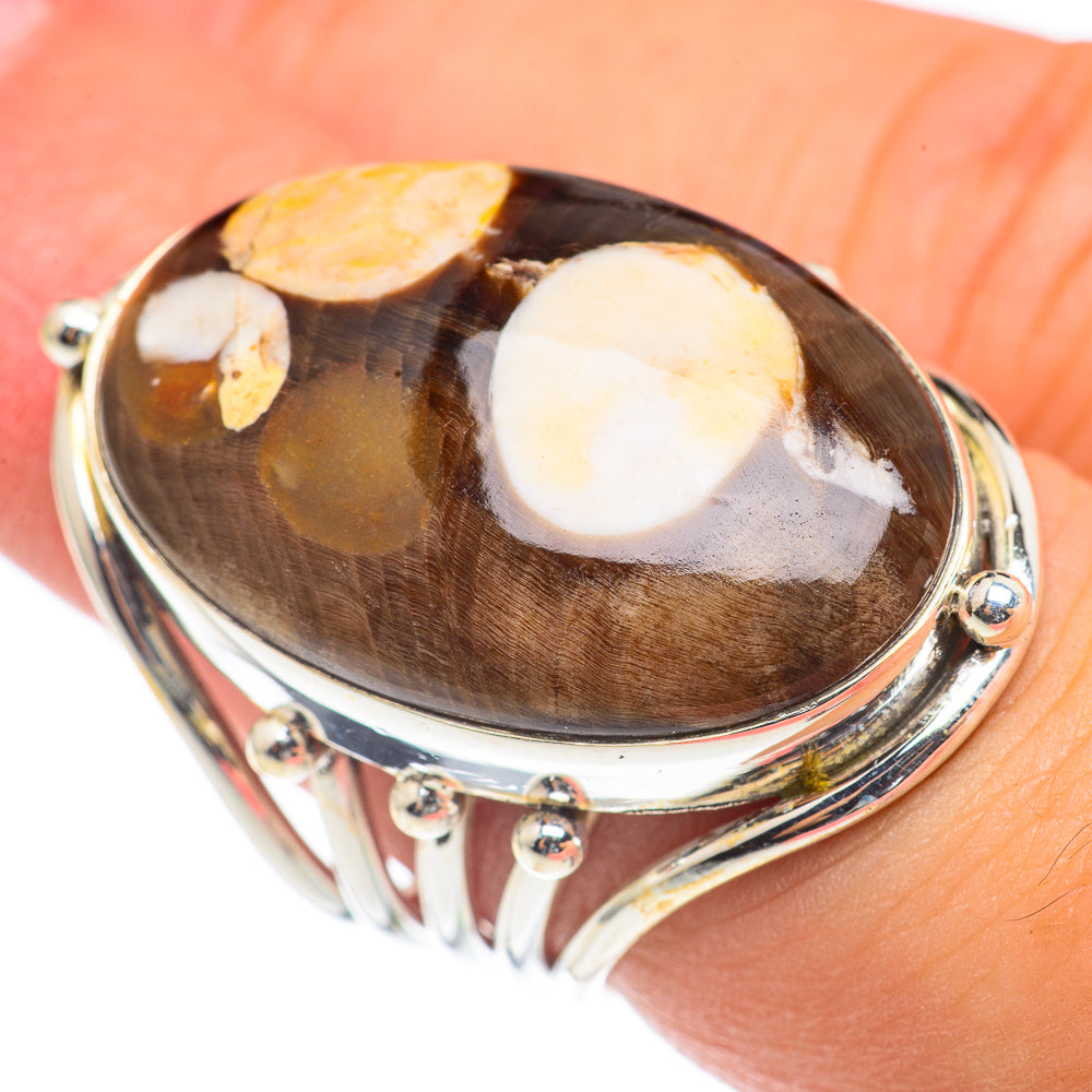 Peanut Wood Jasper Rings handcrafted by Anasilvercos - RING69272