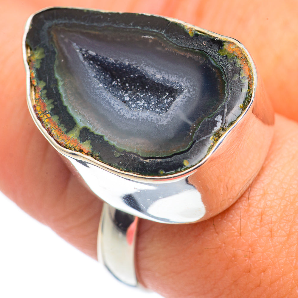 Coconut Druzy Geode Rings handcrafted by Anasilvercos - RING69280