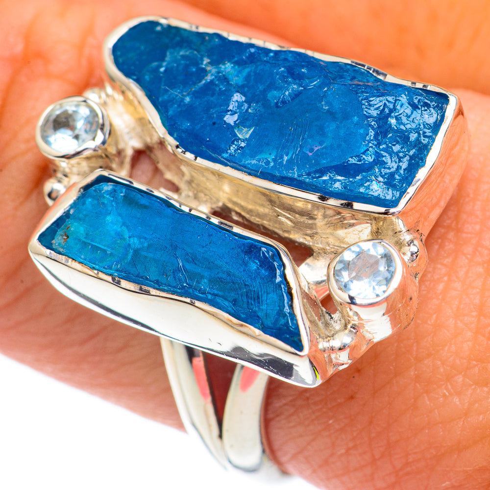 Blue Fluorite Rings handcrafted by Anasilvercos - RING69302
