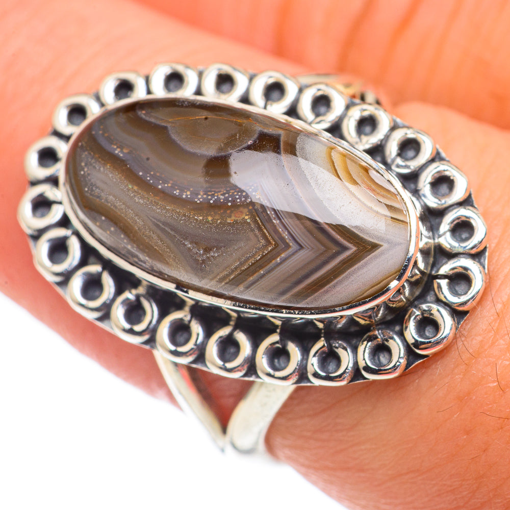 Botswana Agate Rings handcrafted by Anasilvercos - RING69308