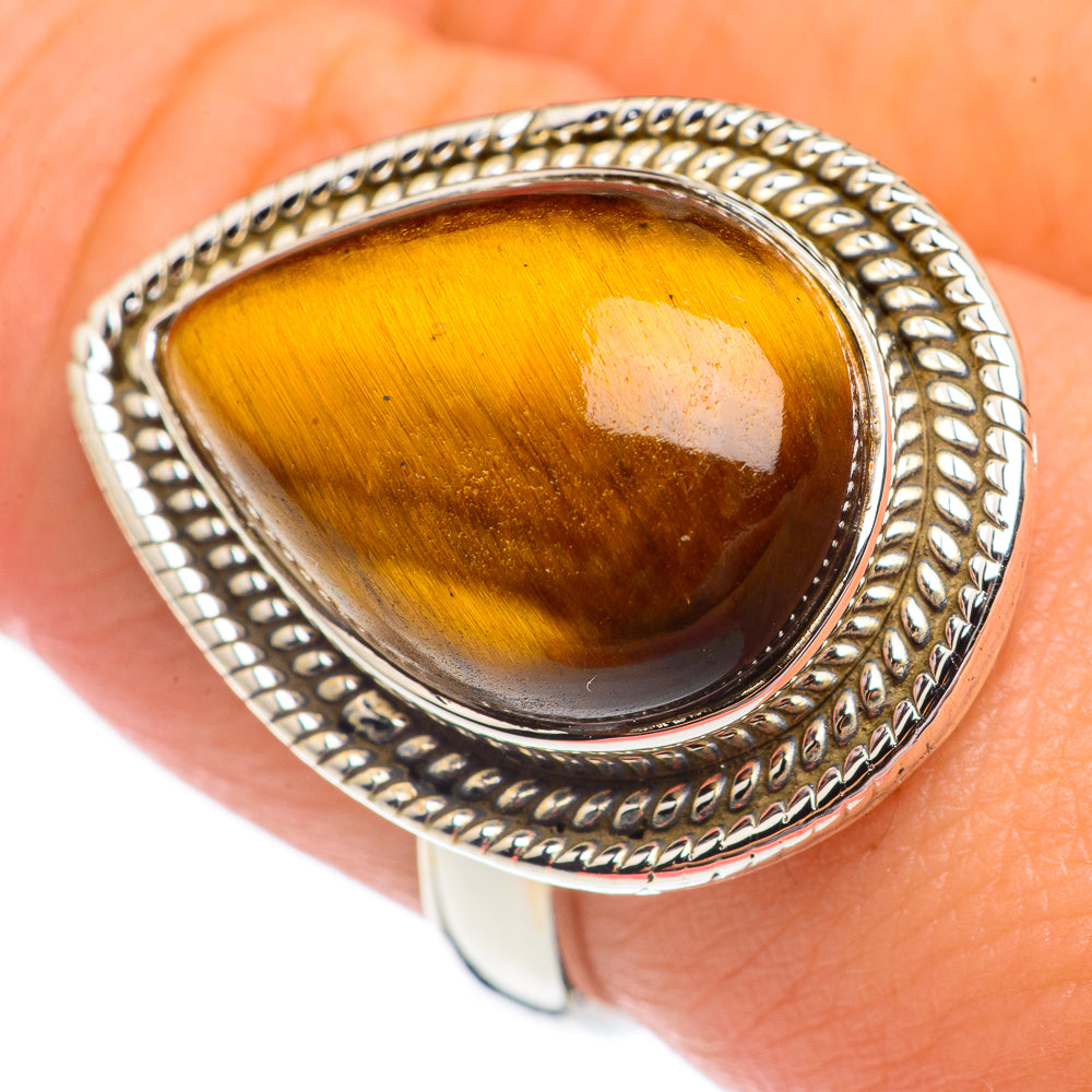 Tiger Eye Rings handcrafted by Anasilvercos - RING69311