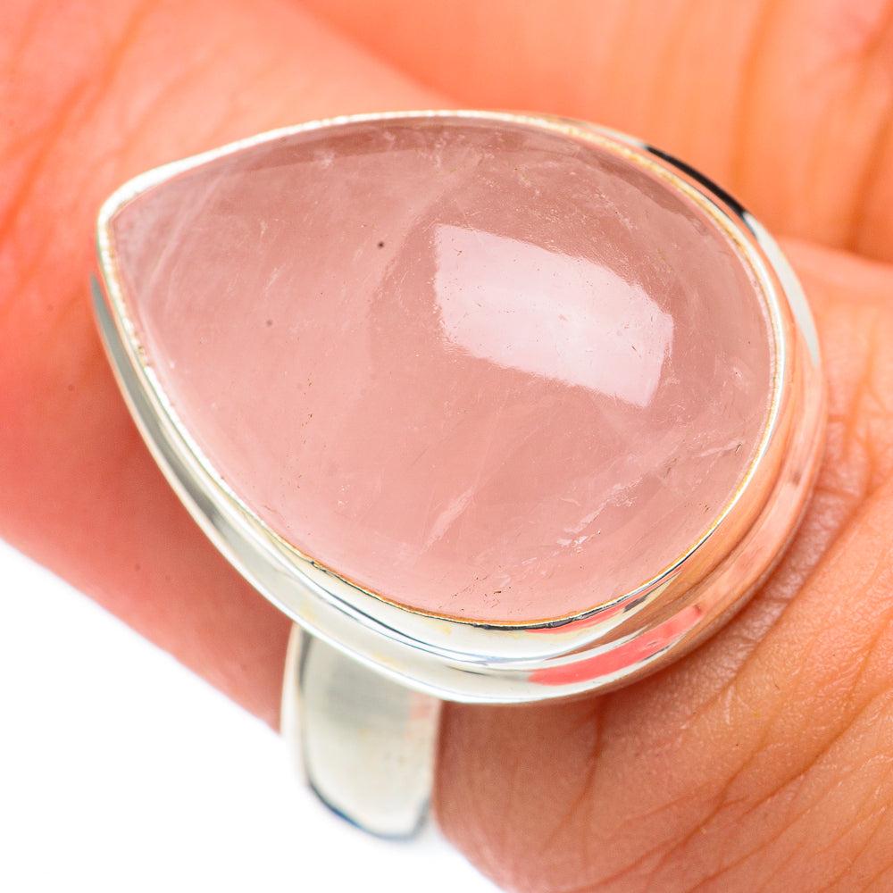 Rose Quartz Rings handcrafted by Anasilvercos - RING69318