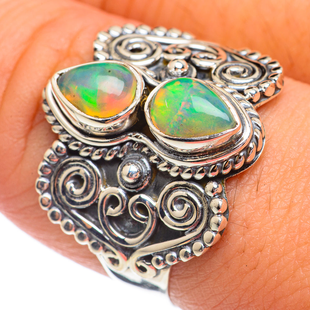 Ethiopian Opal Rings handcrafted by Anasilvercos - RING69336