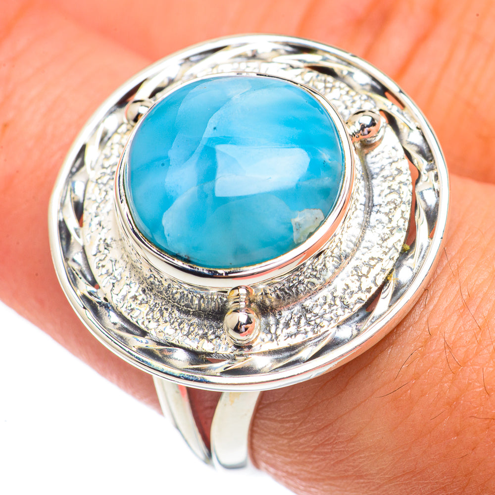 Larimar Rings handcrafted by Anasilvercos - RING69337