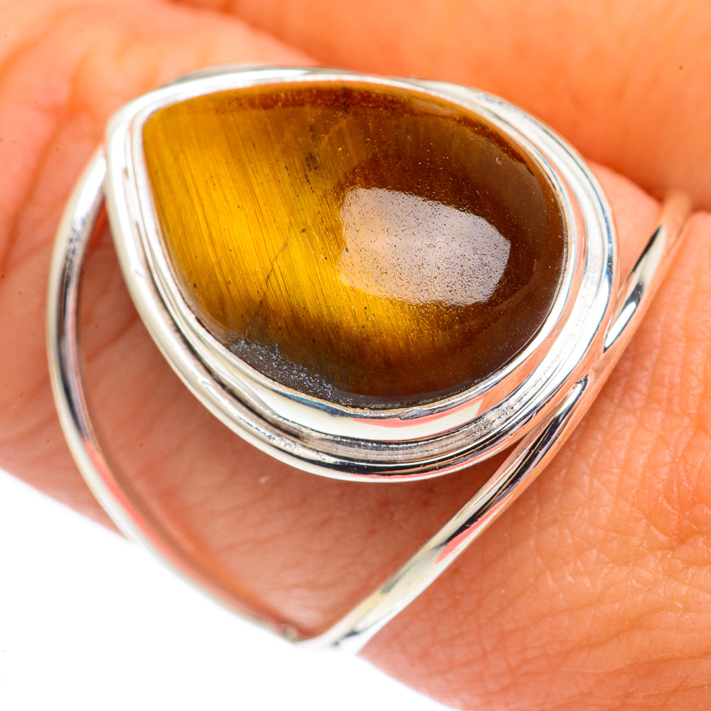 Tiger Eye Rings handcrafted by Anasilvercos - RING69351