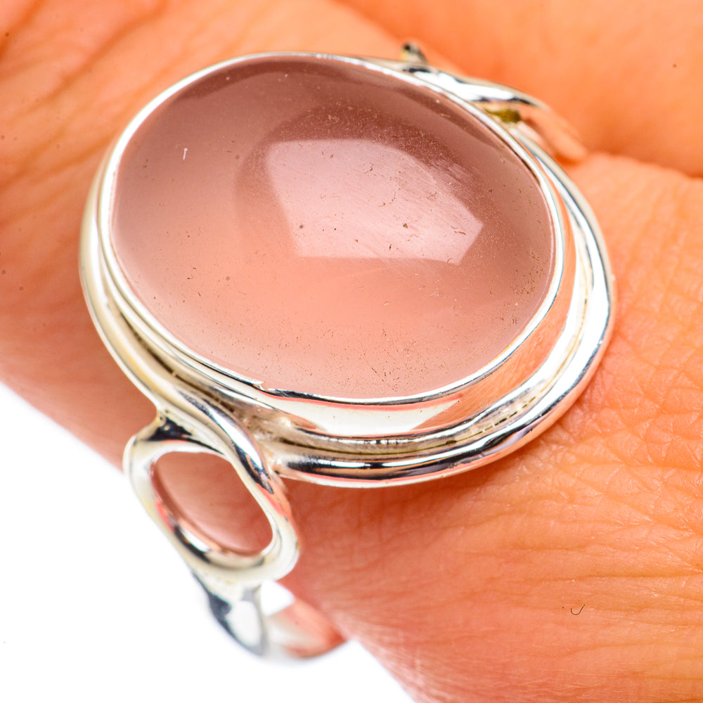 Rose Quartz Rings handcrafted by Anasilvercos - RING69354