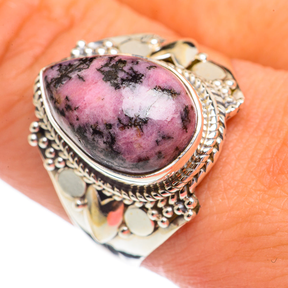 Rhodonite Rings handcrafted by Anasilvercos - RING69355