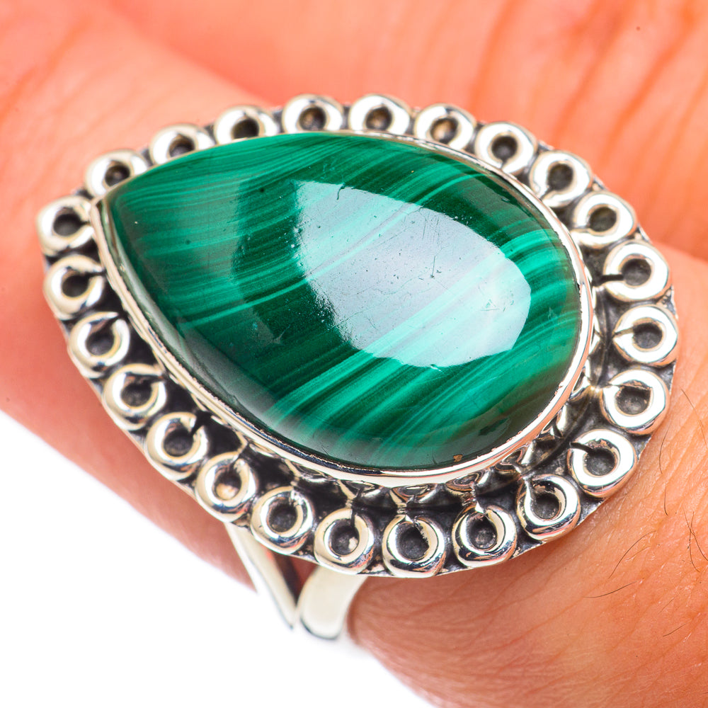 Malachite Rings handcrafted by Anasilvercos - RING69383