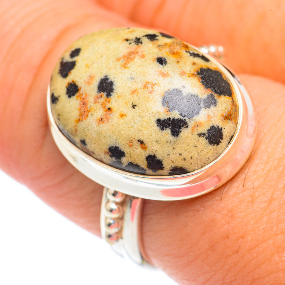 Dalmatian Jasper Rings handcrafted by Anasilvercos - RING69390