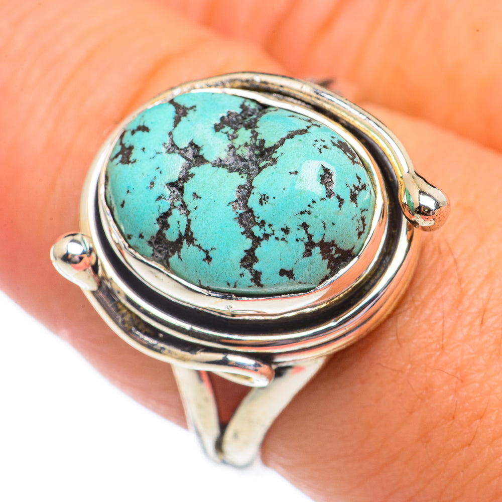 Tibetan Turquoise Rings handcrafted by Anasilvercos - RING69413