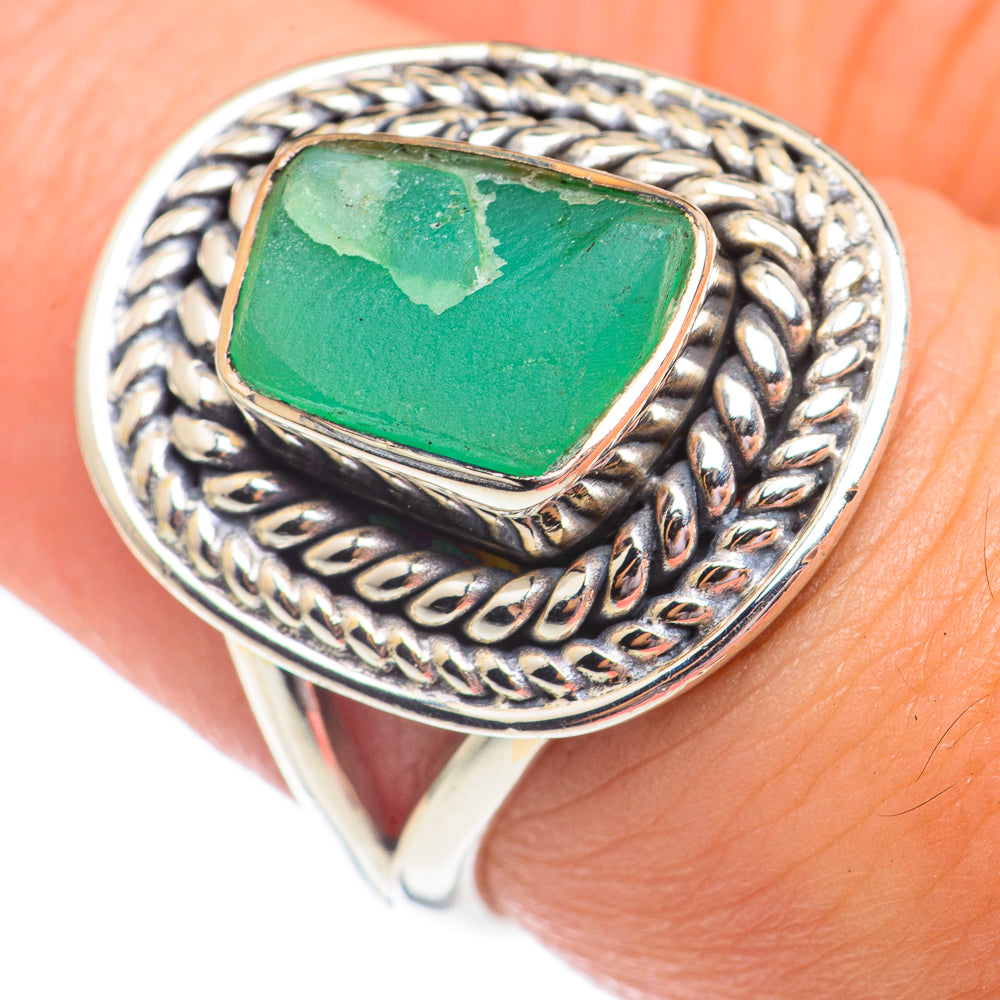 Chrysoprase Rings handcrafted by Anasilvercos - RING69420