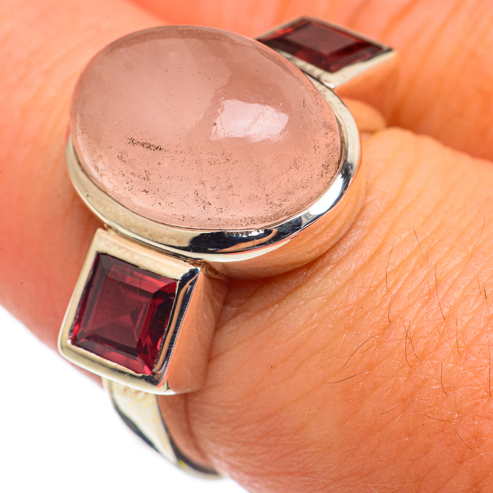 Rose Quartz Rings handcrafted by Anasilvercos - RING69429