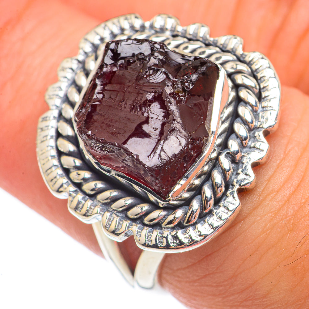 Garnet Rings handcrafted by Anasilvercos - RING69433