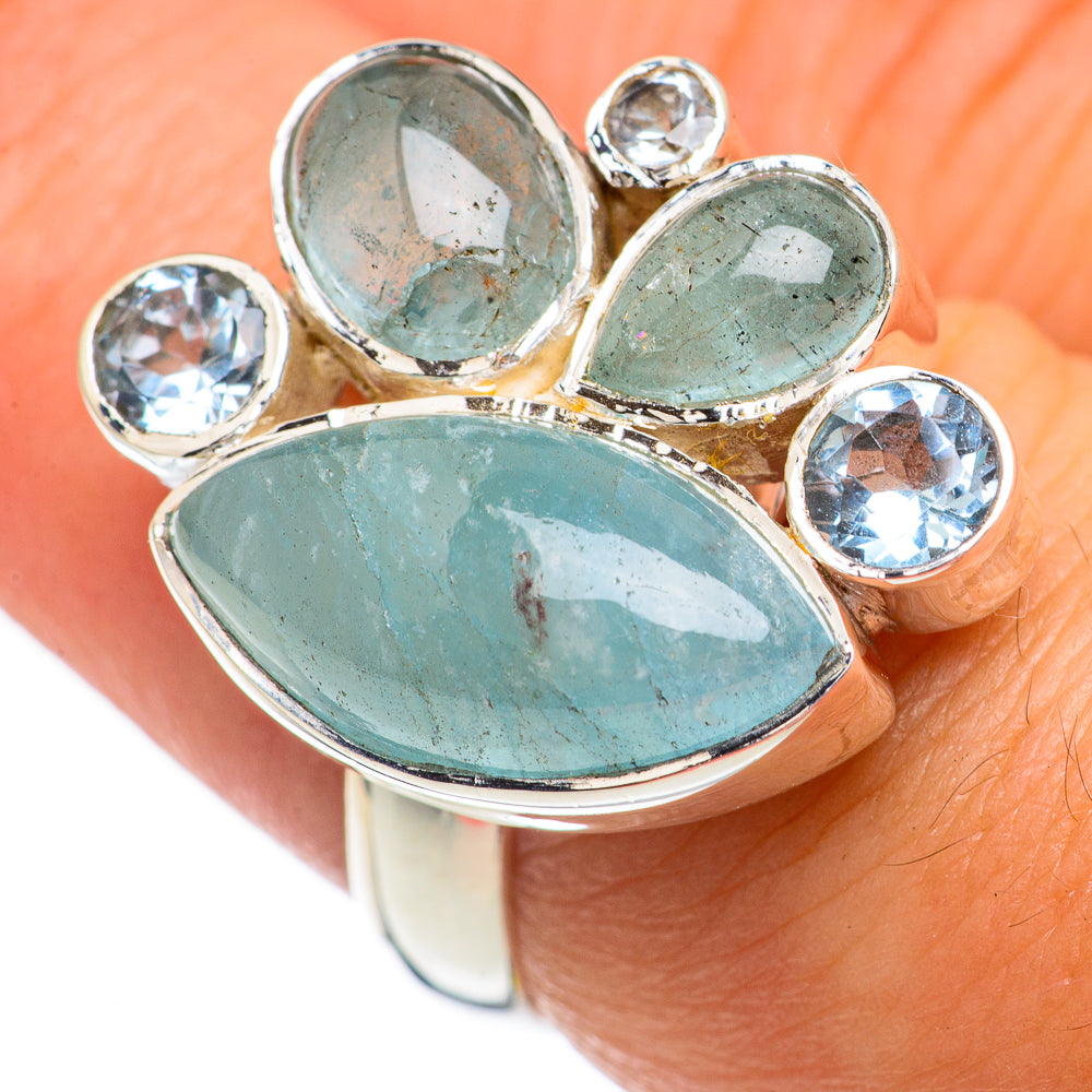 Aquamarine Rings handcrafted by Anasilvercos - RING69453