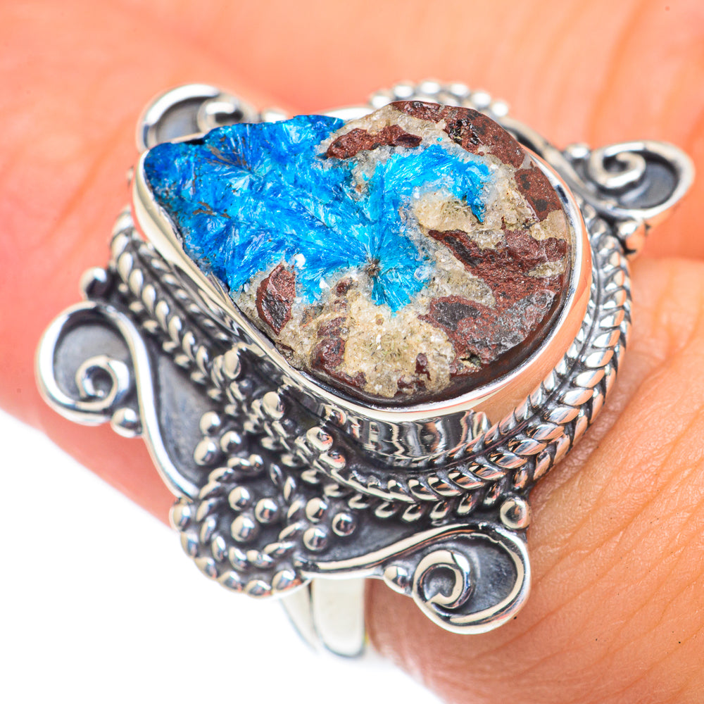 Cavansite Crystal Rings handcrafted by Anasilvercos - RING69488