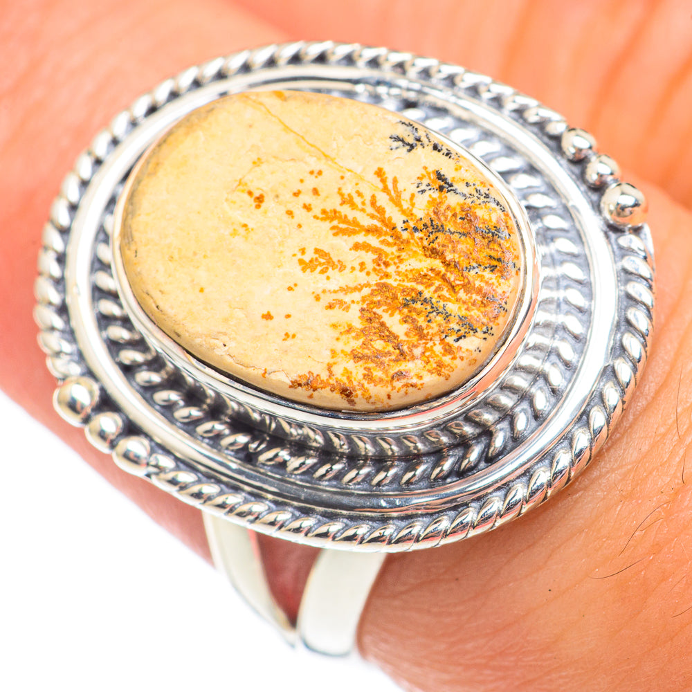 Germany Psilomelane Dendrite Rings handcrafted by Anasilvercos - RING69493